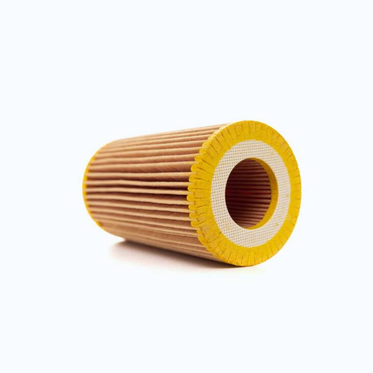 Round oil filter